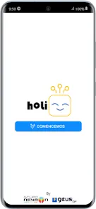 Pantalla inicial de holi dentro de un teléfono Android.